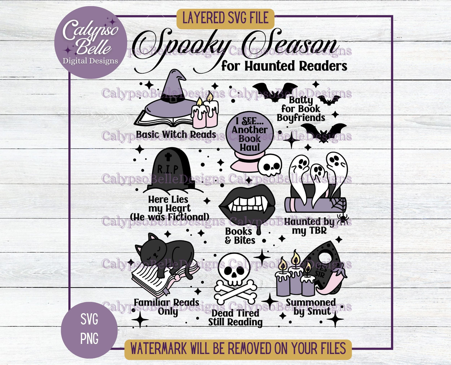 Spooky Season for Haunted Readers, Spooky Bookish, Halloween Design